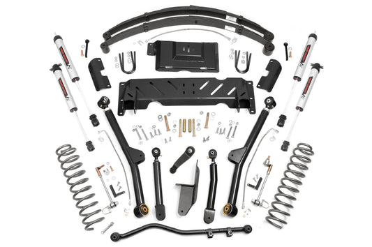 Rough Country 61770 4.5 Inch Lift Kit | Long Arm | RR Leafs | NP242 | V2 | Jeep Cherokee XJ (84-01)