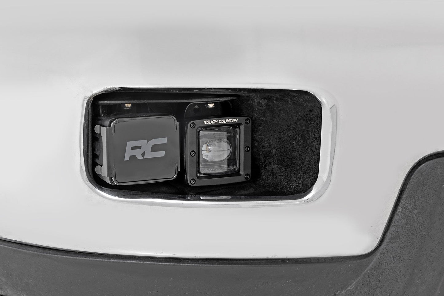 Rough Country 70907A 2 Inch Black Series LED Light Pods | SAE Fog | Yellow