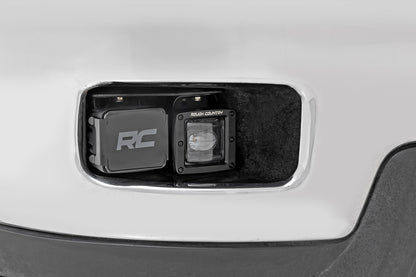 Rough Country 70907A 2 Inch Black Series LED Light Pods | SAE Fog | Yellow