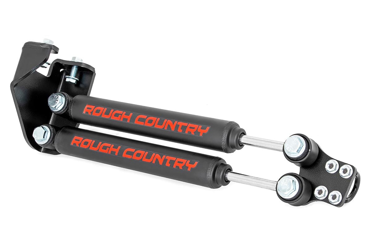 Rough Country 87307 Dual Steering Stabilizer | 4-6.5 Inch Lift | Jeep Wrangler YJ 4WD (1987-1995)