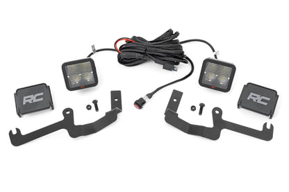 Rough Country 80841 LED Light Kit | Ditch Mount | 2" Spectrum Pair | Spot | Chevy Silverado 1500 (19-26)