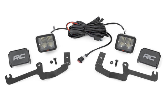 Rough Country 80841 LED Light Kit | Ditch Mount | 2" Spectrum Pair | Spot | Chevy Silverado 1500 (19-26)