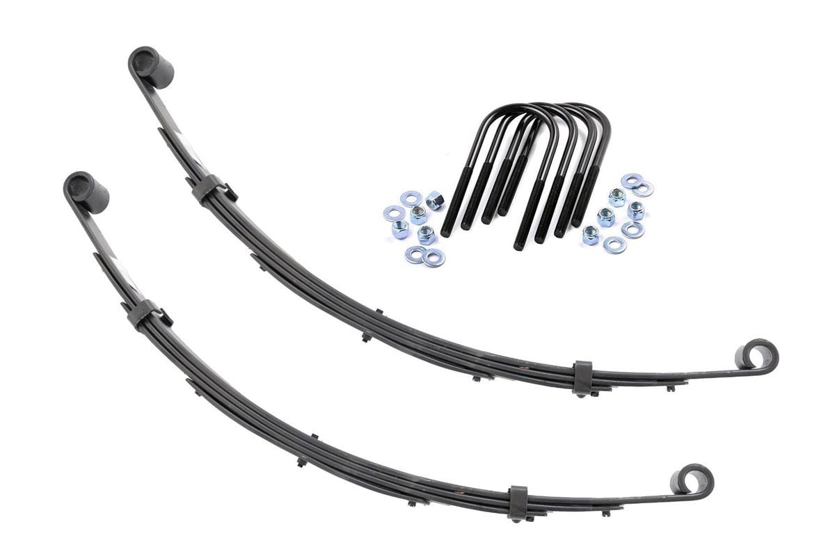 Rough Country 8004Kit Front Leaf Springs | 3" Lift | Pair | Jeep Grand Wagoneer/J10 Truck/J20 Truck/Wagoneer 4WD