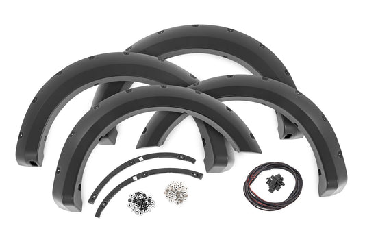 Rough Country F-F10911A-YZ Pocket Fender Flares | YZ Oxford White | Ford F-150 2WD/4WD (2009-2014)